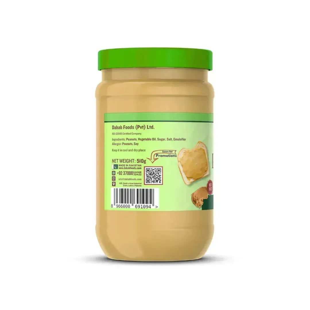 Regular Peanut Butter(Creamy) 100% Natural and Pure Peanuts – 510g – (No artificial color or flavouring) - Dahab Foods (Private) Limited
