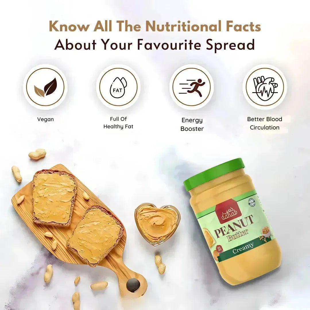 Regular Peanut Butter(Creamy) 100% Natural and Pure Peanuts – 510g – (No artificial color or flavouring) - Dahab Foods (Private) Limited