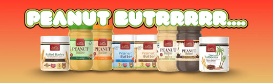 Best peanut butter in Pakistan – Dahab Foods natural peanut butter varieties including pure, crunchy, chocolati, and gur & sesame
