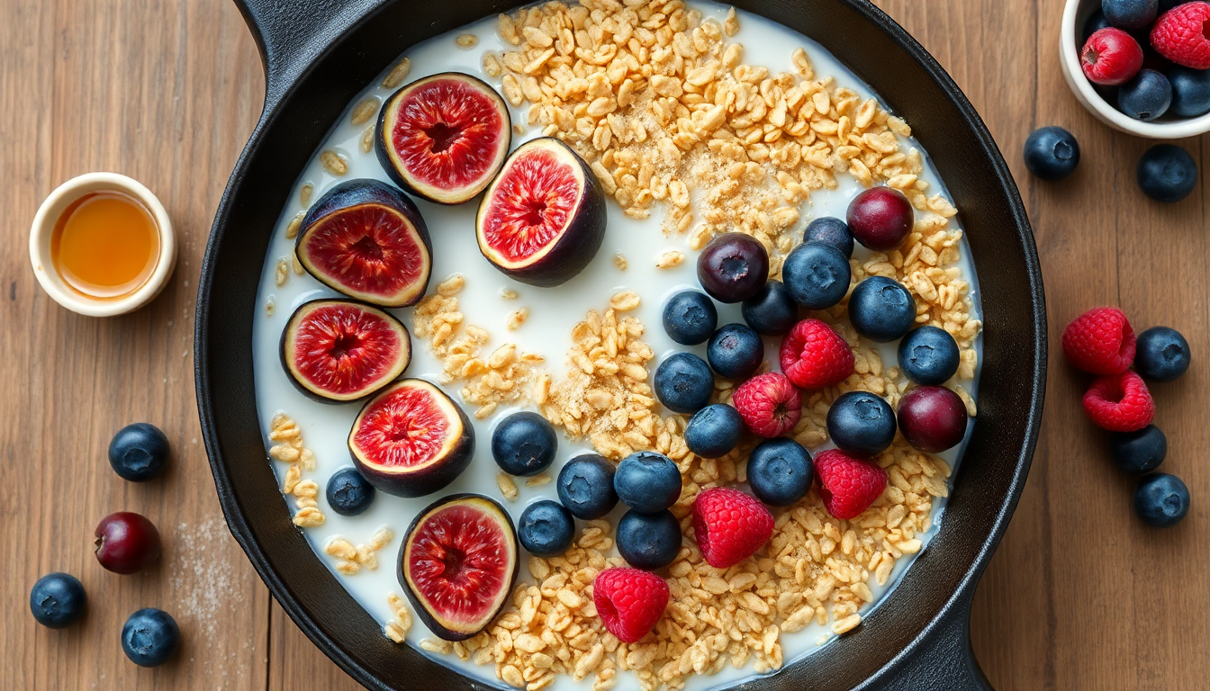 Baked Rolled Barley with Figs, Berries, and Cardamom: A Delightful Taste of Wholesome Goodness