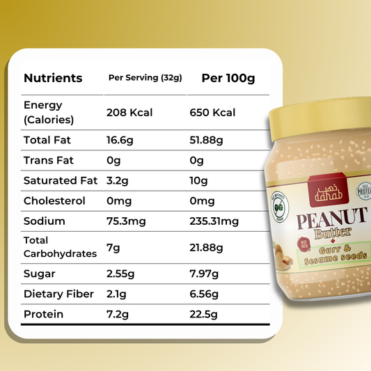 Gurr & Sesame seeds Peanut Butter -340g (No artificial color or flavouring)