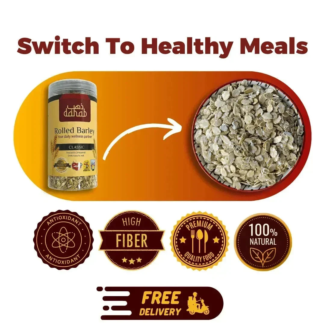 Premium Rolled Barley Flakes 500g Classic - Wholesome Harvest - Dahab Foods (Private) Limited