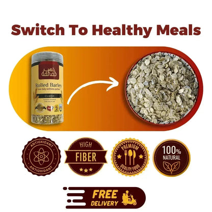 Premium Rolled Barley Flakes 500g Classic - Wholesome Harvest - Dahab Foods (Private) Limited