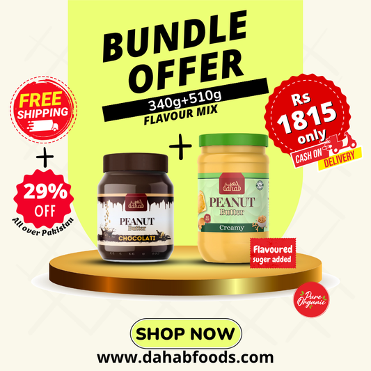 Chocolati Peanut Butter 340g + Regular Creamy Peanut Butter 510g added sugar