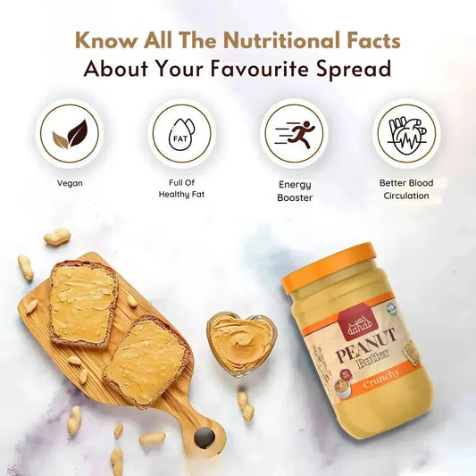 Regular Peanut Butter (crunchy) 510g Added Sugar & Salt (No artificial color or flavouring) - Dahab Foods (Private) Limited