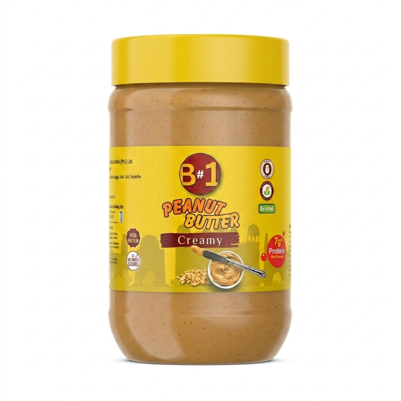 B#1 Creamy Peanut Butter made in Pakistan available in Carrefour stores