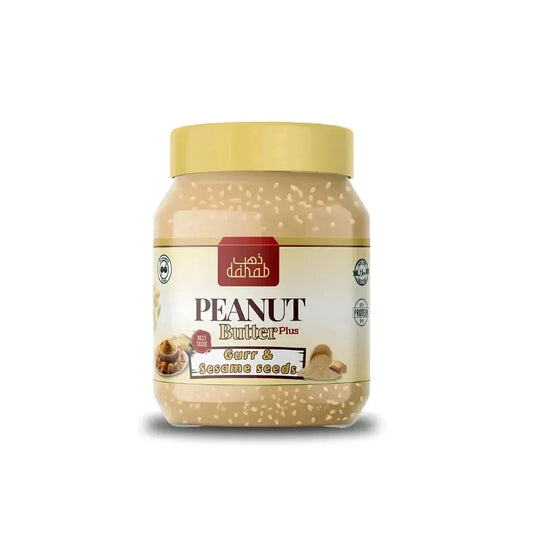Gurr & Sesame seeds Peanut Butter -340g (No artificial color or flavouring) - Dahab Foods (Private) Limited Pakistan. A tractional taste with modern source of protein. First time in Pakistan gurr and sesame peanut butter