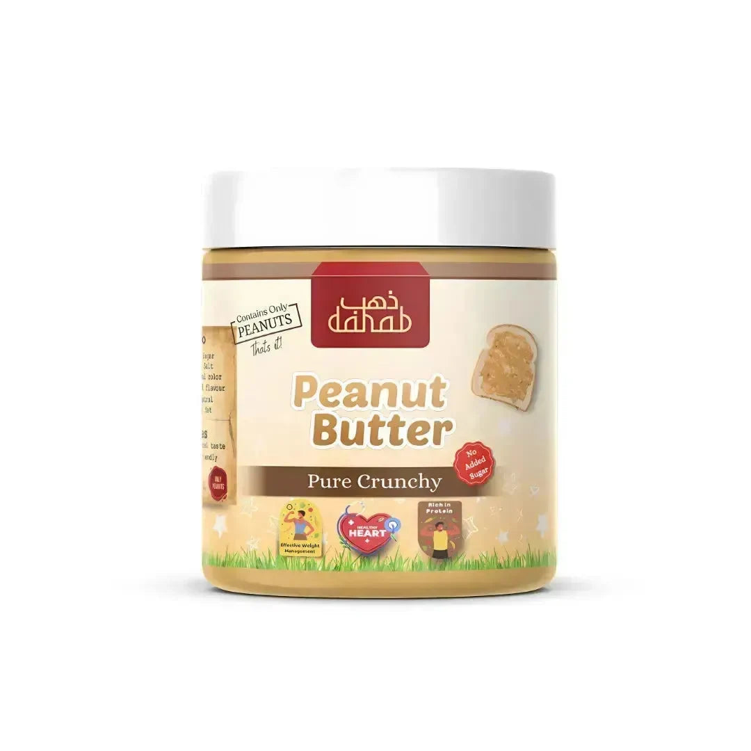 Pure Crunchy Peanut Butter 500g (No added Salt or Sugar) - Dahab Foods (Private) Limited Pakistan