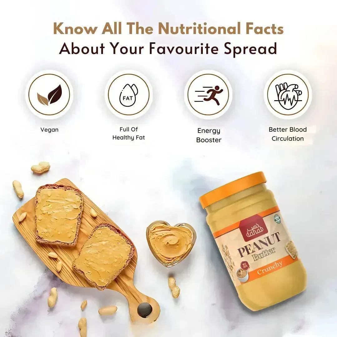Best Peanut Butter (crunchy) 510g Added Sugar & Salt (No artificial color or flavouring) - Dahab Foods (Private) Limited Pakistan