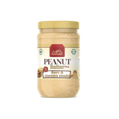 Gurr & Sesame seeds Peanut Butter 510g (No artificial color or flavouring) - Dahab Foods (Private) Limited Pakistan. First time  no refined sugar peanut butter with traditional taste of jaggery, sesame and peanuts blended to make it best peanut butter.